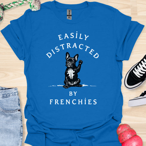 Easily distracted by frenchies - V17 - The Wave T-Shirt